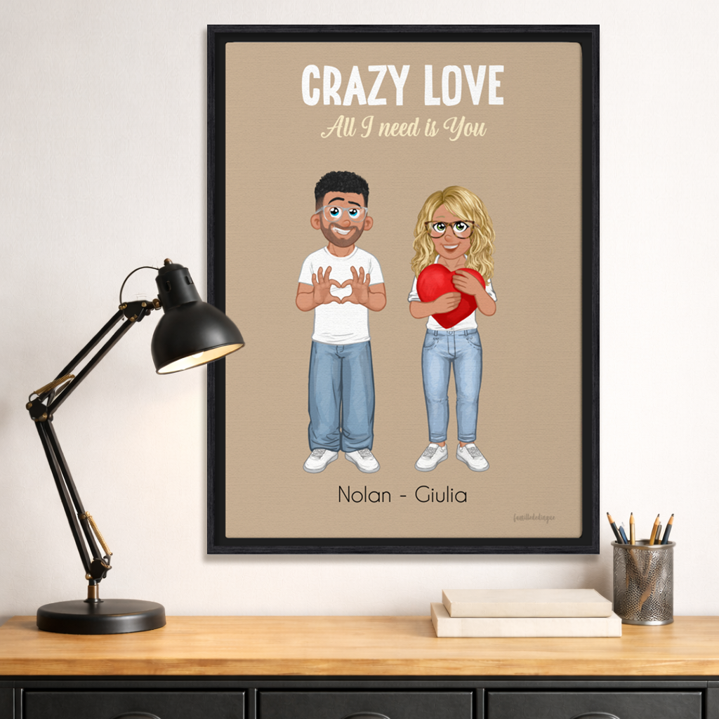 Canvas family portrait for Valentine’s Day