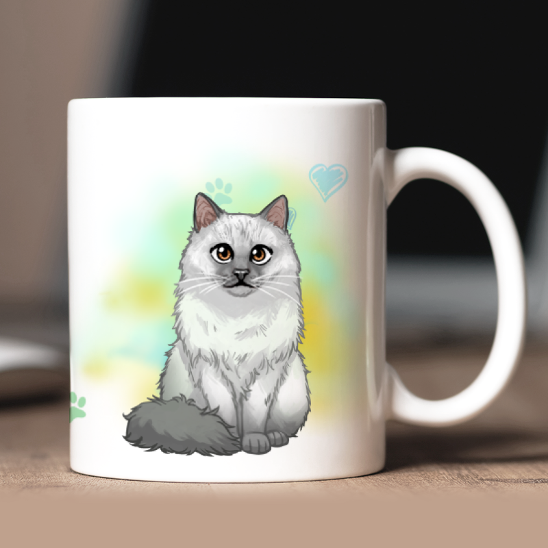 Personalized Ragdoll mug with avatar and custom text