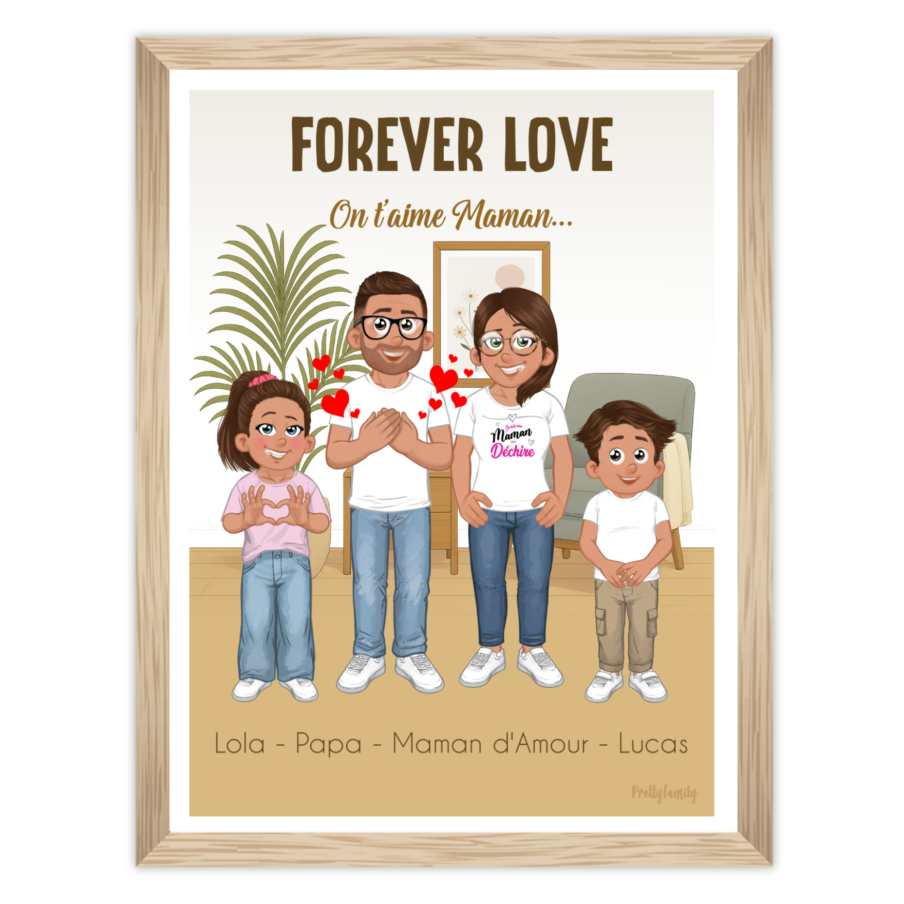 Custom family illustration for Mother’s Day – customizable avatars and backgrounds