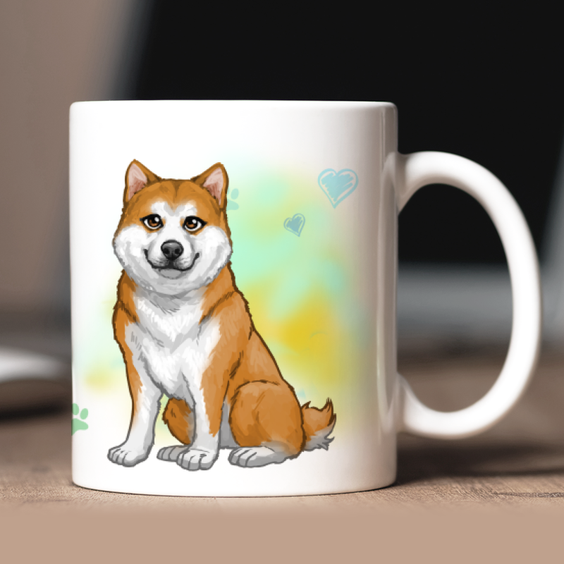 Personalized Akita mug with avatar and custom text