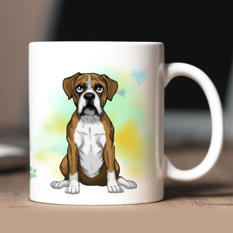 Personalized Boxer mug with avatar and custom text