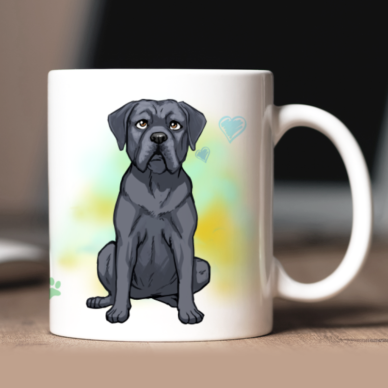 Personalized Cane Corso mug with avatar and custom text