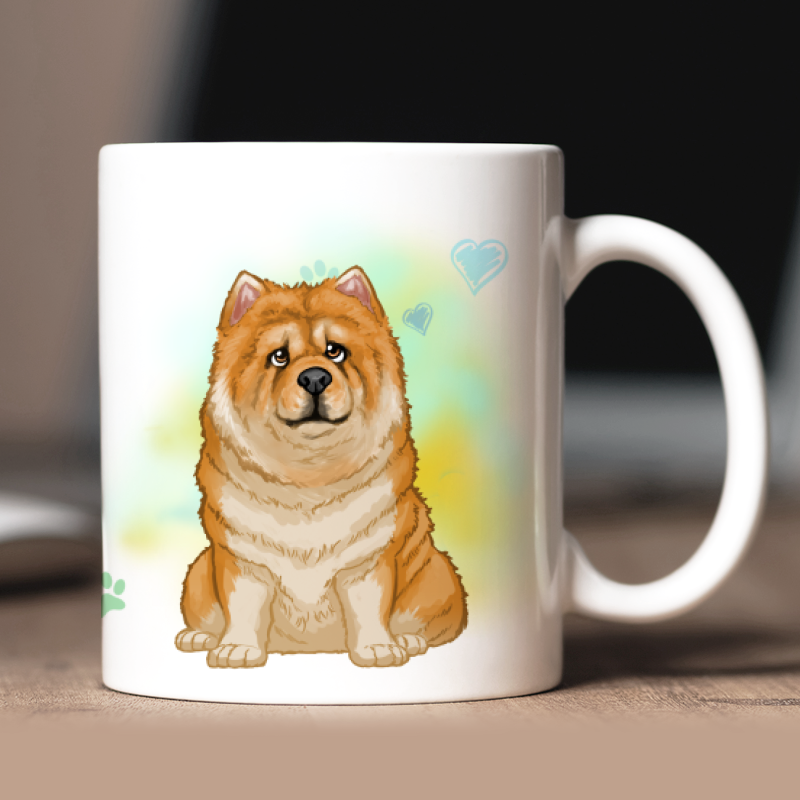 Personalized Chow-Chow mug with avatar and custom text