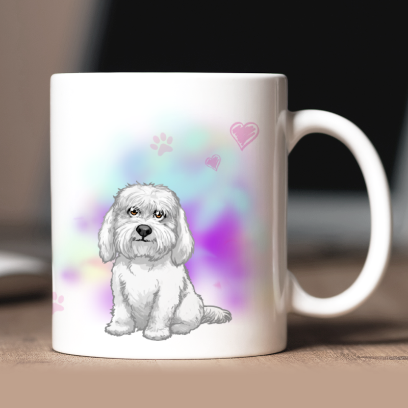 Personalized Coton Tulear mug with avatar and custom text