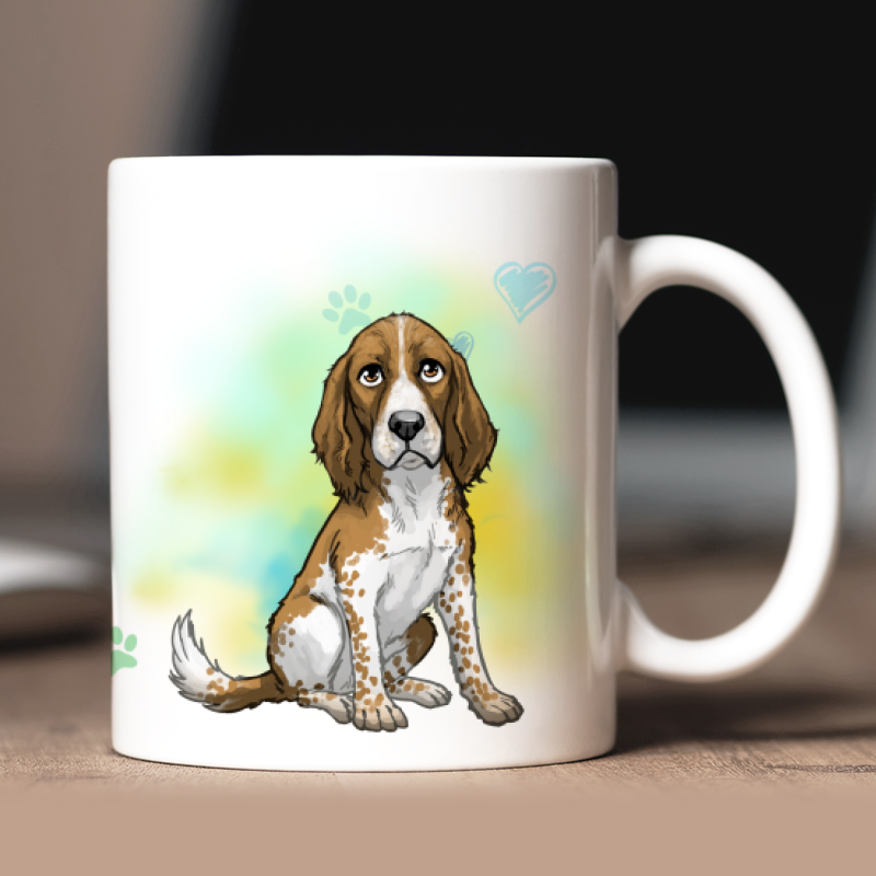 Personalized English Setter with avatar and custom text