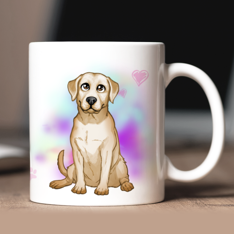 Personalized Labrador mug with avatar and custom text