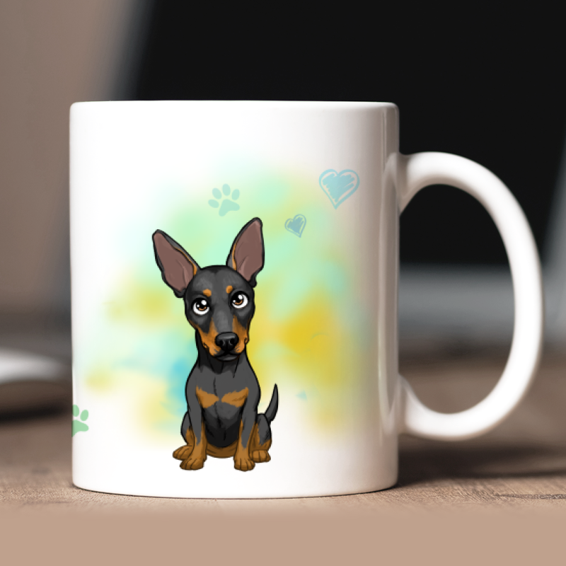 Personalized Miniature Pinscher smug with avatar and custom text