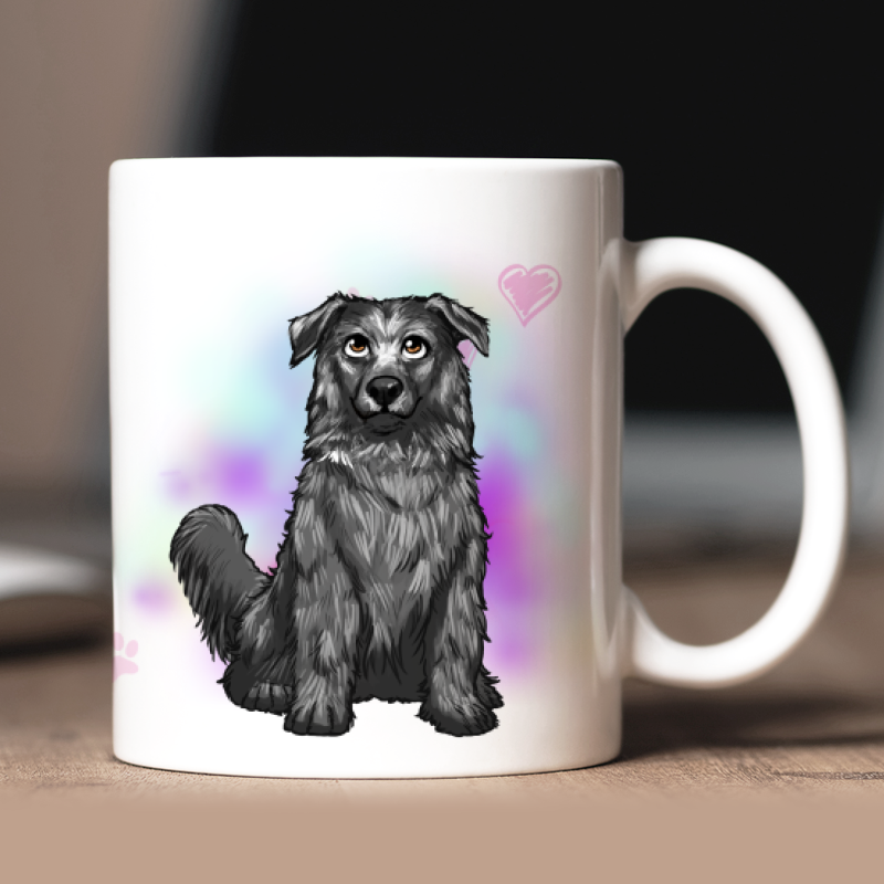 Personalized Pyrenean Shepherd mug with avatar and custom text