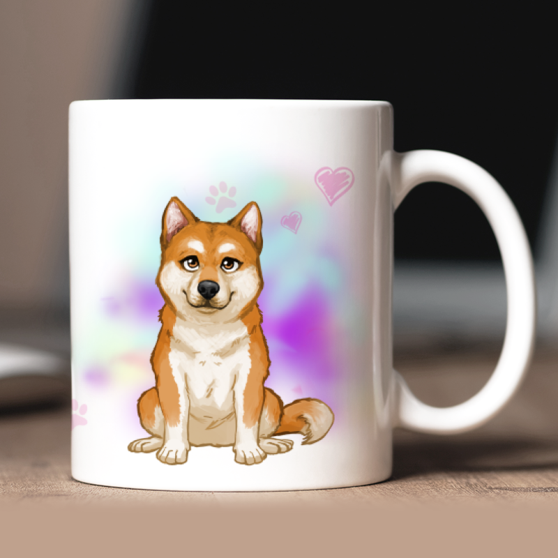 Personalized Shiba Inu with avatar and custom text