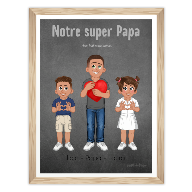 Personalised Family Illustration – The Perfect Christmas Gift for Dad