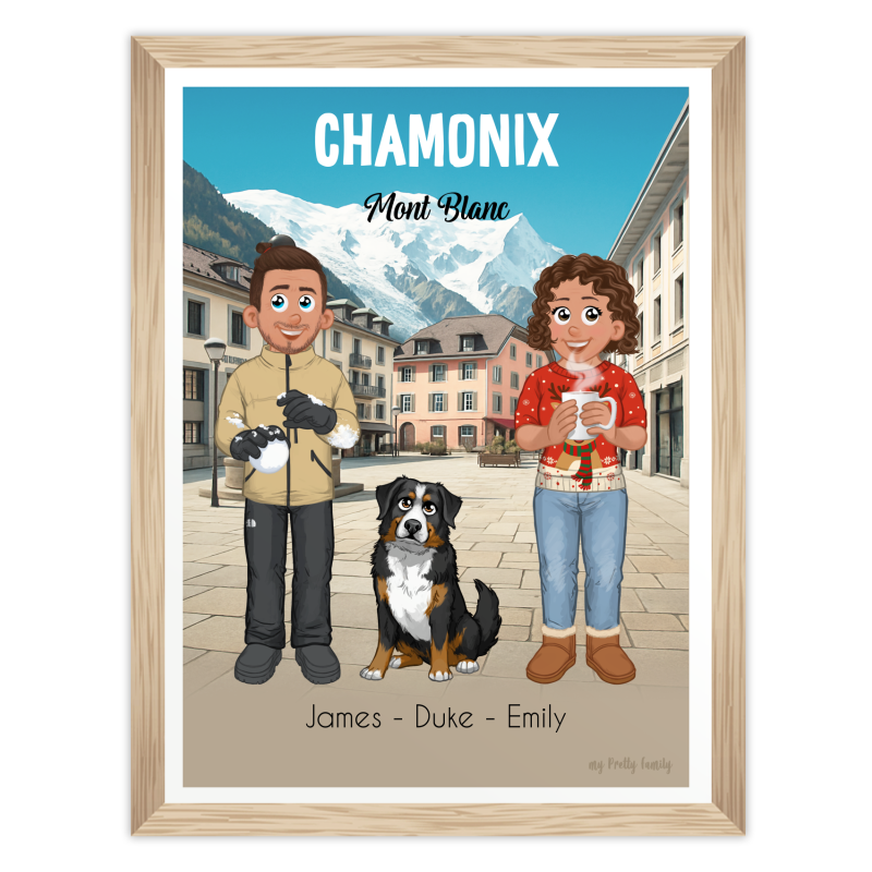 Personalised Chamonix Mont-Blanc Poster – Custom Travel Print