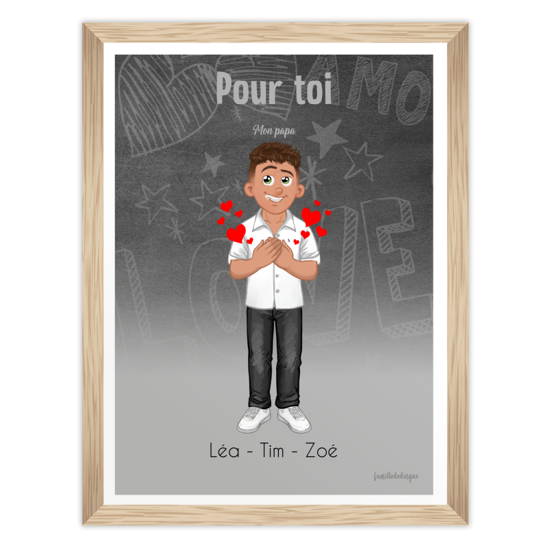  Personalized dad avatar poster for Father’s Day
