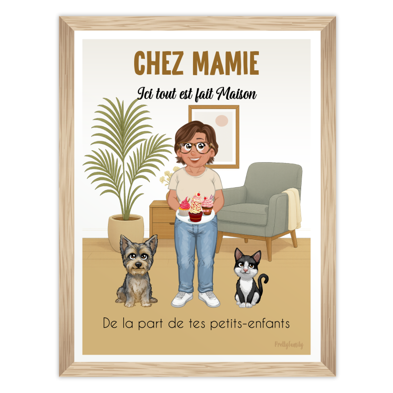 Personalized Sweet Grandma poster with frame or canvas, Grandmother’s Day gift idea