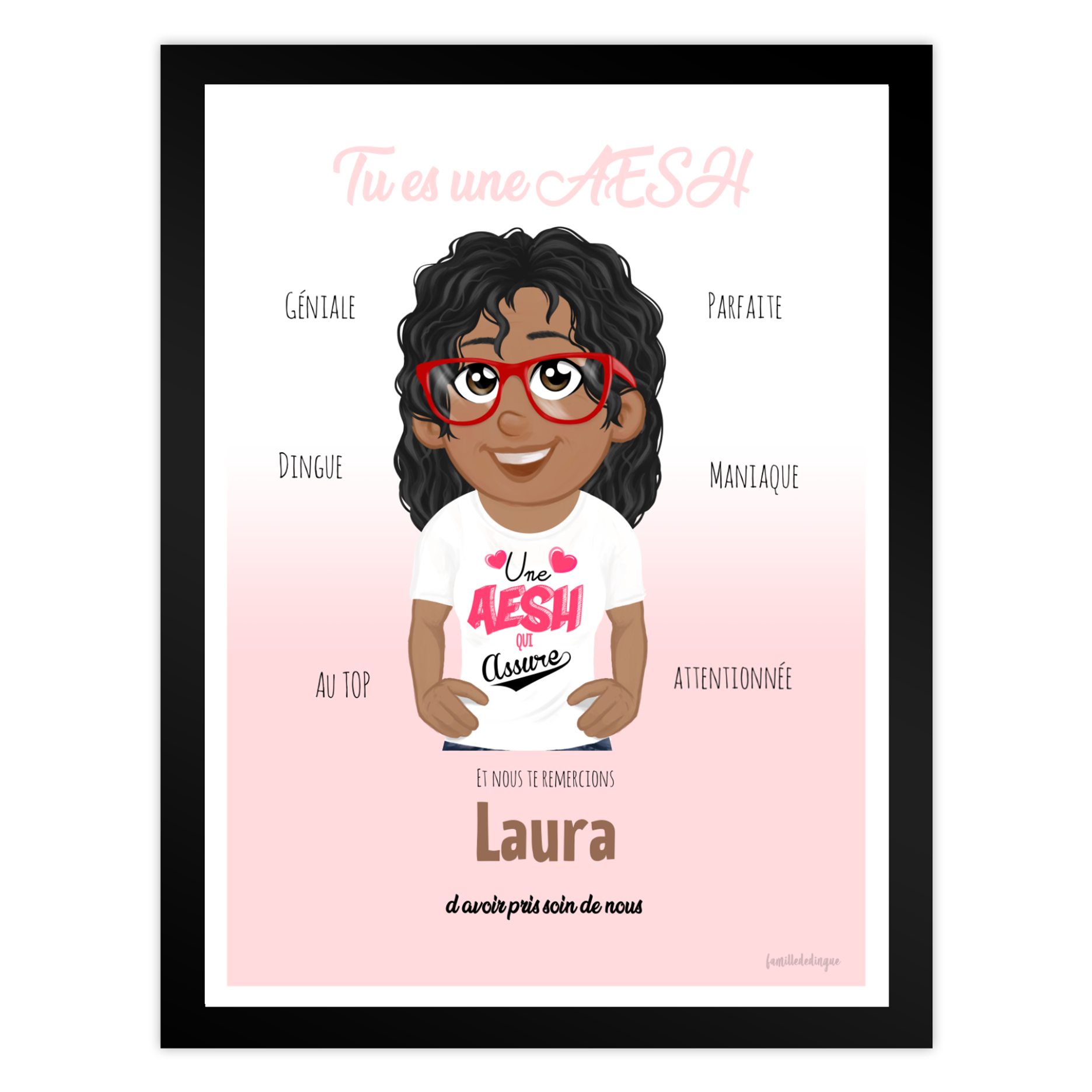  Personalized Teaching Assistant illustration with avatar, title, names, and gradient background